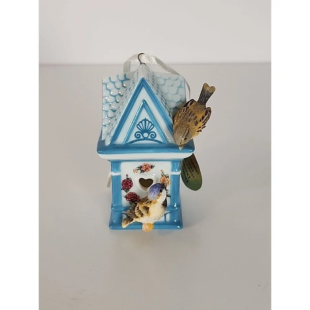 Birdhouse Ornament 2000 Bradford Editions Dewdrop Dwelling #68565 Porcelain
